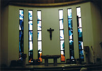 Glasgestaltung der Altarfenstervon Norbert Marten
