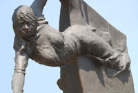 Gallionsfigur am Skulpturenbrunnen in Bremerhaven von Norbert Marten, Westerstede bei Oldenburg